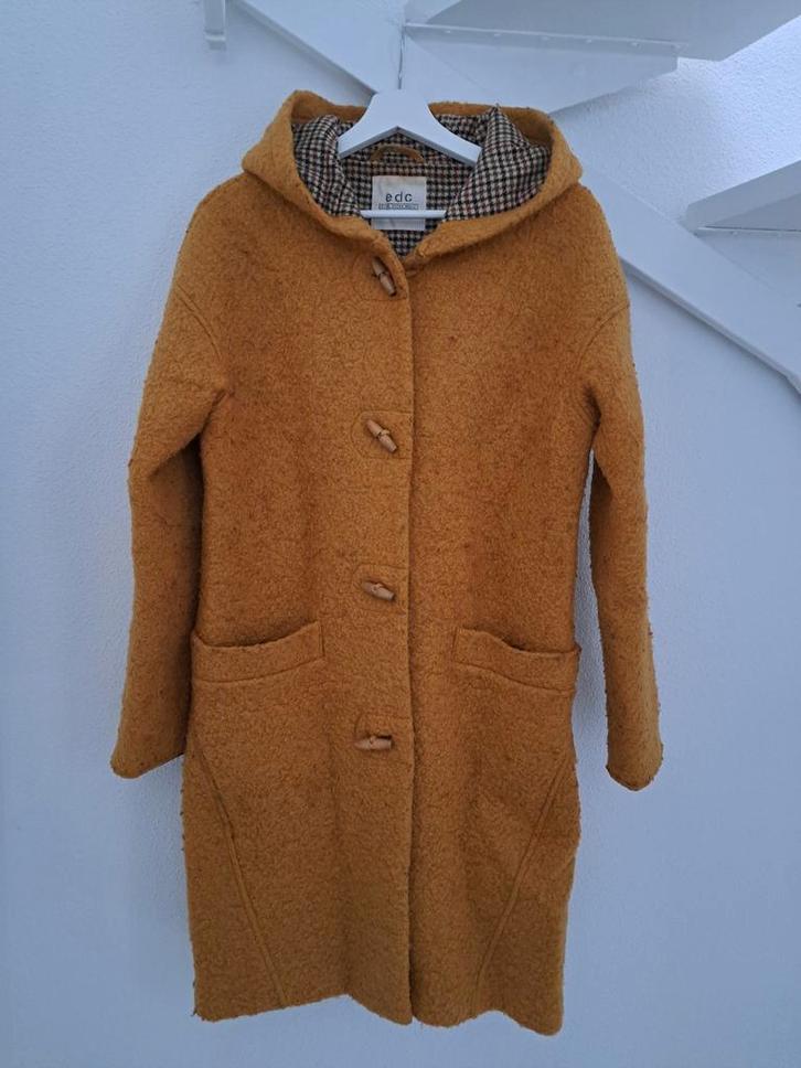 Prachtige okergele jas - maat XS, Kleding | Dames, Jassen | Winter, Zo goed als nieuw, Maat 34 (XS) of kleiner, Geel, Ophalen of Verzenden