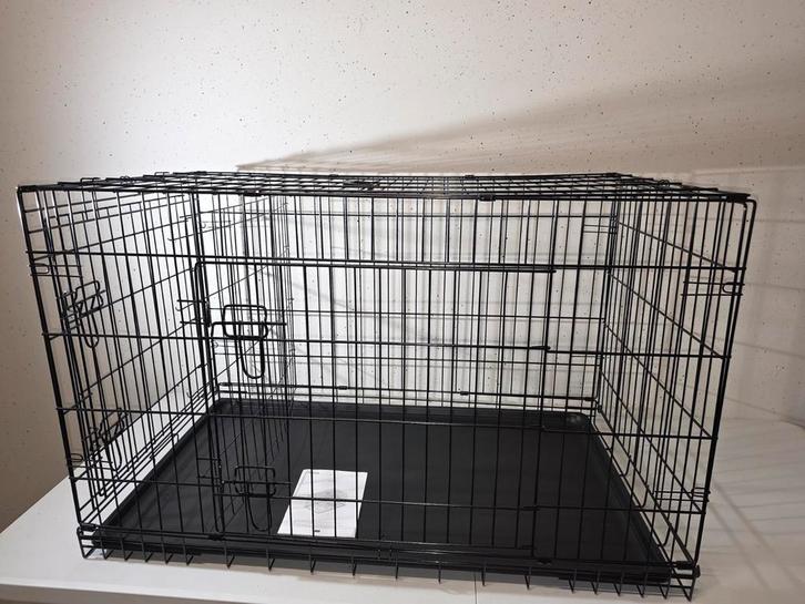Hondenkooi, inklapbaar, met 2 deuren, hondenbox, Dieren en Toebehoren, Hondenhokken, Nieuw, 65 tot 100 cm, Ophalen of Verzenden