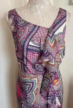 Comma zijden jurk maat 42[v], Kleding | Dames, Jurken, Ophalen of Verzenden, Zo goed als nieuw, Maat 42/44 (L), Knielengte