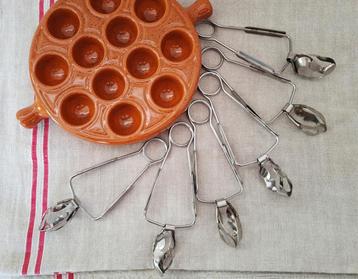 Vintage Escargot Tangetjes - 6 Stuks beschikbaar voor biedingen