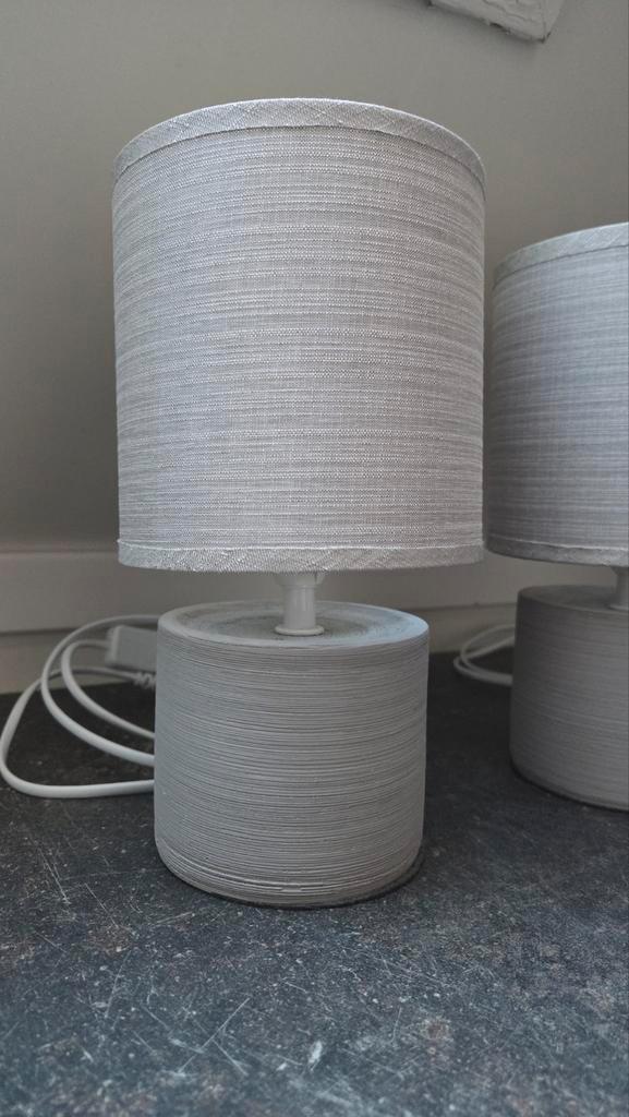 Set van 2 Nachtlampjes - Stijlvol en Sfeervol, Huis en Inrichting, Lampen | Tafellampen, Zo goed als nieuw, Minder dan 50 cm, Stof
