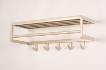 japandi style kapstok beige zand hal wandmeubel hoedenplank beschikbaar voor biedingen