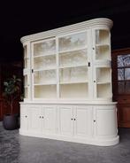 Cremé Winkelkast | Bolle glazen | Servieskast | Uniek #2625