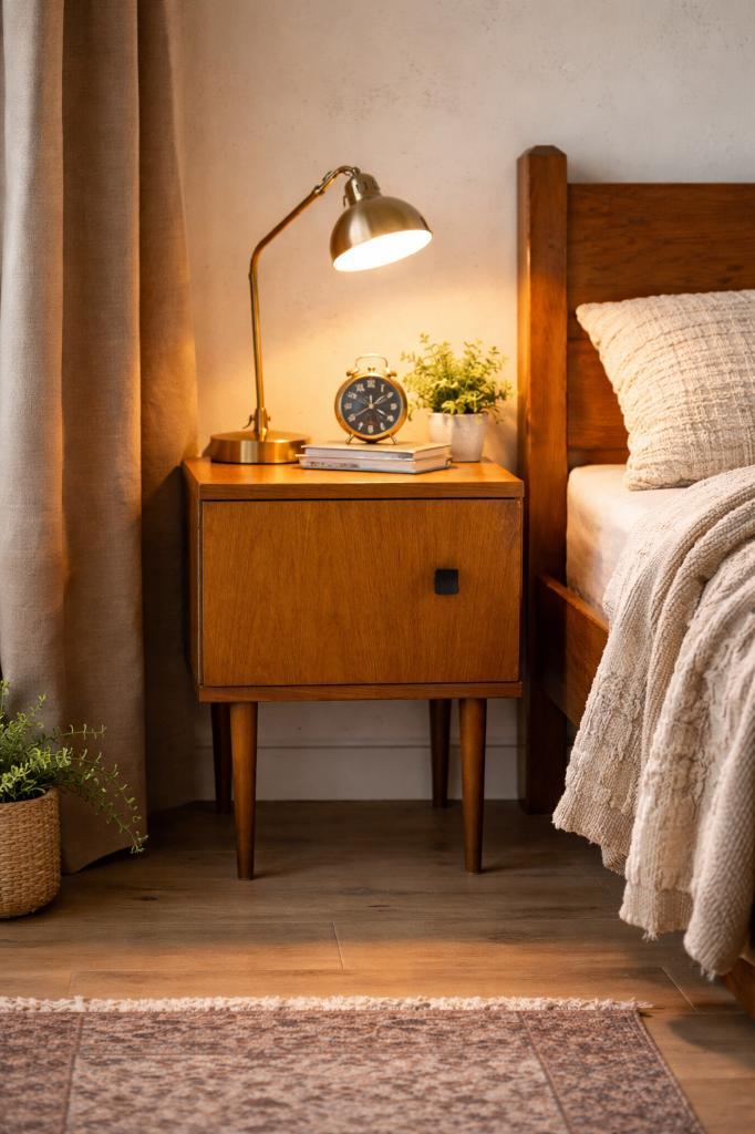 Prachtige set vintage nachtkastjes, Huis en Inrichting, Slaapkamer | Nachtkastjes, Gebruikt, Minder dan 55 cm, Minder dan 45 cm