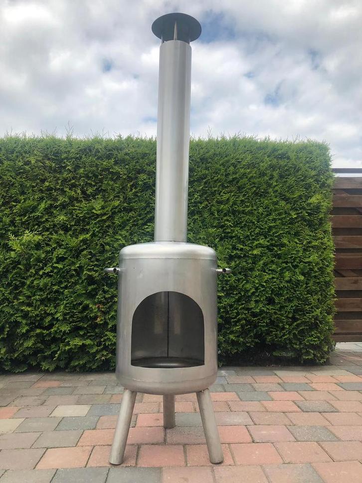 rvs tuinkachel buitenkachel terraskachel tuinhaard rvs haard, Tuin en Terras, Vuurkorven, Nieuw, Ophalen