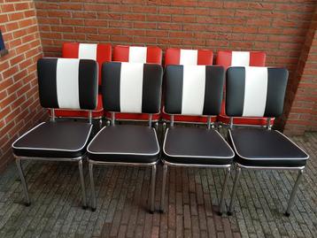 FIFTIES SIXTIES AMERIKAANSE BEL AIR DINER STOELEN MET TAFEL  beschikbaar voor biedingen