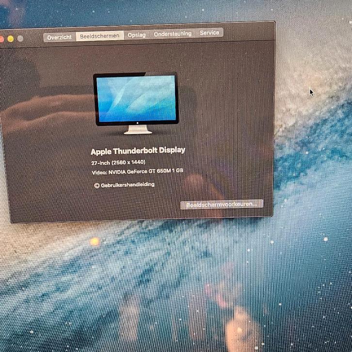 Apple thunderbolt Display 27 inch, Computers en Software, Monitoren, Gebruikt, 60 Hz of minder, Thunderbolt, IPS, Quad HD (2K)