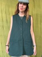 Vintage gilet / waistcoat - groen - 38/M/medium, Kleding | Dames, Vintage, Ophalen of Verzenden, Gedragen