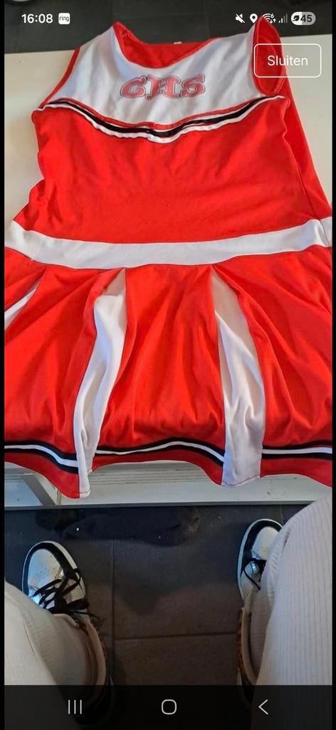 Carnavalskleding ZGN - Cheerleader Pak Maat M, Maat 38/40 (M), Carnaval, ZGN, Ophalen of Verzenden