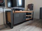 TV meubel industrieel, Huis en Inrichting, Kasten | Televisiemeubels, Ophalen, 100 tot 150 cm, Eikenhout, Zo goed als nieuw