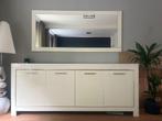Dressoir met spiegel - hoogglans wit, Huis en Inrichting, Kasten | Dressoirs, Ophalen, Hoogglans wit, 200 cm of meer, 25 tot 50 cm
