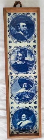 Tegeltableau Delftsblauwe tegeltjes met Hollandse Meesters, Antiek en Kunst, Antiek | Wandborden en Tegels, Ophalen