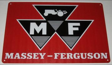 MASSEY FERGUSON TRACTOR : Metalen Bord Logo Massey Ferguson beschikbaar voor biedingen