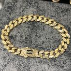 14k gouden armband cuban schakel nieuw, Ophalen of Verzenden, Zo goed als nieuw, Goud