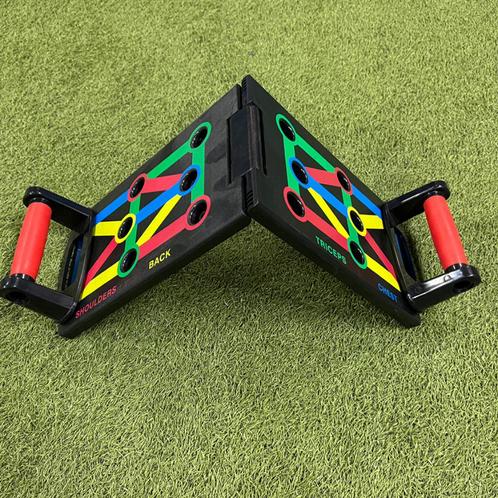 Push-Up Bord – met Opdruksteunen 12-in-1 - (Nog 11 stuks), Sport en Fitness, Fitnessmaterialen, Zo goed als nieuw, Push-up steun