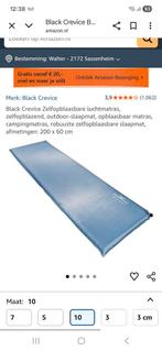 Black Crevice Zelfopblaasbare Luchtmatras, Caravans en Kamperen, Ophalen, Ingebouwde pomp, Nieuw, 1-persoons
