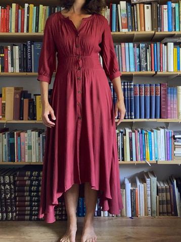 Romantische Boho Dress Bordeaux beschikbaar voor biedingen