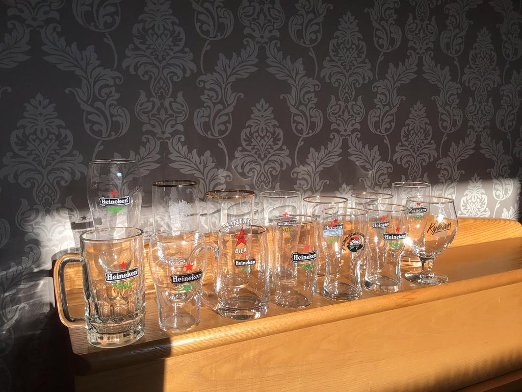 Diverse heineken glazen ( 1 koop) ideaal voor verzamelaar!!!, Ophalen of Verzenden, Zo goed als nieuw, Glas of Glazen, Heineken