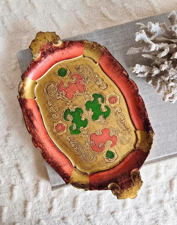 Florentijns serveerblad SALE, Huis en Inrichting, Woonaccessoires | Dienbladen, Zo goed als nieuw, Hout, Ophalen of Verzenden