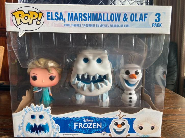 Disney funko pop Frozen Elsa, Olaf en Marshmallow, Verzamelen, Poppetjes en Figuurtjes, Zo goed als nieuw, Ophalen of Verzenden
