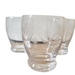 Set van 3 vintage glazen met golfjes & bolletjes  0305, Glas, Overige stijlen, Glas of Glazen, Ophalen of Verzenden