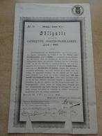 Obligatie Gemeente Oostdongeradeel. Metslawier...1884, Ophalen of Verzenden, Voor 1920, Aandeel