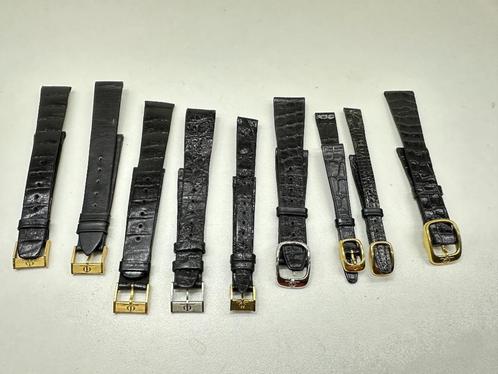 9 originele leren Baume & Mercier horloge bandjes NOS, Sieraden, Tassen en Uiterlijk, Overige Accessoires, Zo goed als nieuw, Verzenden