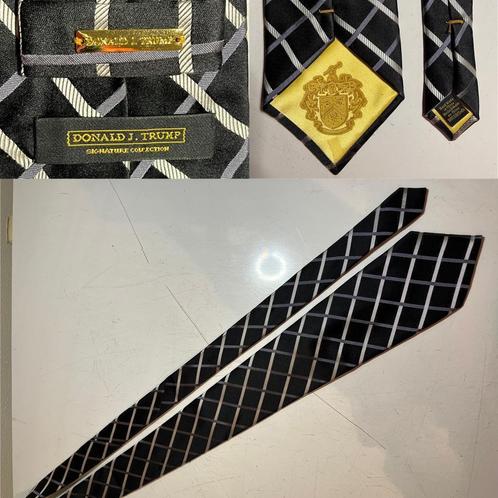 DONALD TRUMP SIGNATURE COLLECTION Stropdas (Tie) 150cm ZGAN, Kleding | Heren, Stropdassen, Zo goed als nieuw, Met patroon, Zwart
