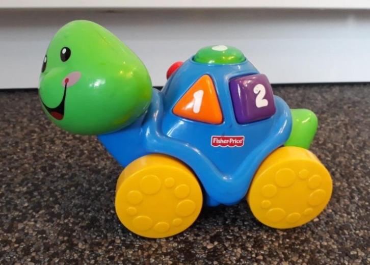 * Fisher Price Laugh & Learn Roll-along schildpad *, Kinderen en Baby's, Speelgoed | Fisher-Price, Gebruikt, Duw- of Trekspeelgoed