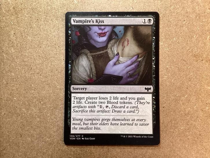 1x Vampire's Kiss [136/277] (Near Mint), Hobby en Vrije tijd, Verzamelkaartspellen | Magic the Gathering, Zo goed als nieuw, Losse kaart