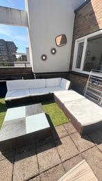 Vida xl 6delig beige/bruin poly rattan tuinset, Tuin en Terras, Tuinsets en Loungesets, Ophalen, Gebruikt