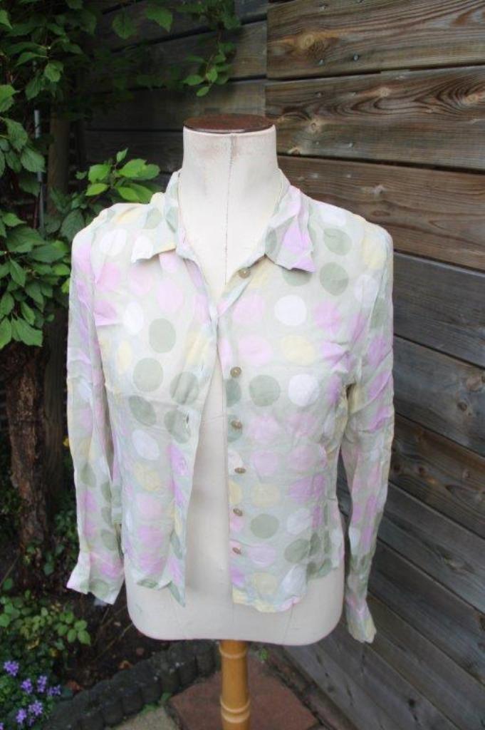 Blouse kaki/ roze/ geel Caroline Biss 36  OPRUIMING vaste pr, Kleding | Dames, Blouses en Tunieken, Gedragen, Maat 36 (S), Geel