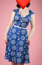 TOPVINTAGE TOP VINTAGE RETRO LADY ANKER BLAUW S 36, Blauw, Ophalen of Verzenden, Zo goed als nieuw, Maat 36 (S)
