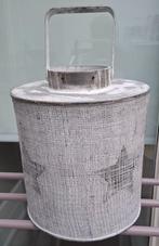 windlicht, 25 tot 50 cm, Ophalen of Verzenden, Zo goed als nieuw, Grijs