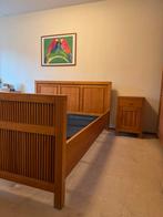 Mooie complete set: Bed 160x200 + 2 nachtkastjes, Huis en Inrichting, Ophalen, Bruin, Tweepersoons, Zo goed als nieuw