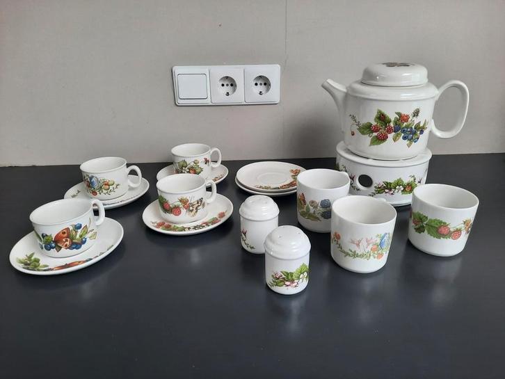 Koffie/Theeservies met Theepot, Mokken & Kop en Schotels, Huis en Inrichting, Keuken | Servies, Gebruikt, Compleet servies, Overige stijlen