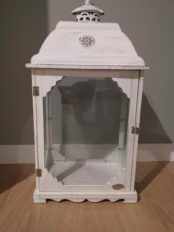 Riverdale lantaarn / windlicht wit, Huis en Inrichting, Woonaccessoires | Kandelaars en Kaarsen, Ophalen, Overige materialen, Wit