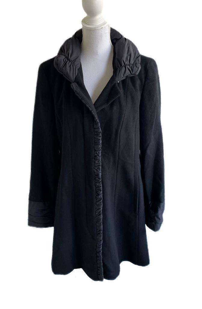 Mooie jas van Erich Fend 44, Kleding | Dames, Jassen | Winter, Gedragen, Maat 42/44 (L), Zwart, Ophalen of Verzenden