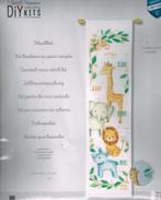 Cado vervaco borduurpakket groeimeter  jungle dieren, Ophalen of Verzenden, Nieuw, Handborduren, Borduurpakket