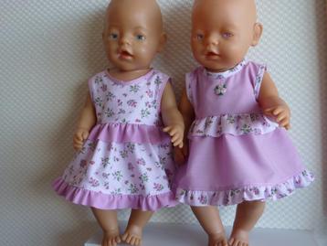 Jurkje met ruche past de baby born pop  20 % korting beschikbaar voor biedingen