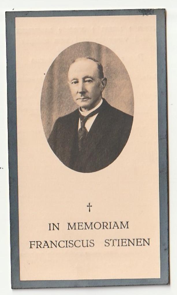 Peter Johannes Franciscus STIENEN Nederweert 1859 - 1933, Verzamelen, Bidprentjes en Rouwkaarten, Bidprentje, Verzenden