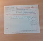 Meppel J.B. Timmer bakkerijmachines factuur 1952, Ophalen of Verzenden, Zo goed als nieuw, Overige typen