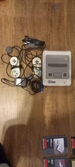 Super Nintendo(SNES), 2 controllers, 12 spellen etc., Ophalen of Verzenden, Gebruikt, Met 2 controllers, Met games