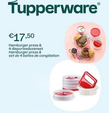 Tupperware Hamburgerpers & diepvriesdoosjes  beschikbaar voor biedingen