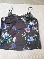 Zwarte top met print mt.xl hema izgs, Zwart, Maat 46/48 (XL) of groter, Ophalen of Verzenden, Zo goed als nieuw