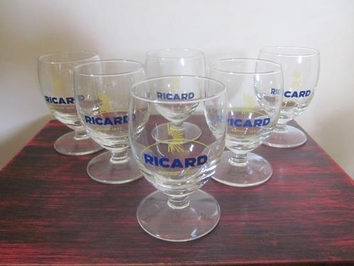 Set 6 Ricard glazen, Verzamelen, Glas en Borrelglaasjes, Zo goed als nieuw, Borrel- of Shotglas, Ophalen of Verzenden