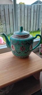 Turquoise Chinees theepot, Ophalen of Verzenden
