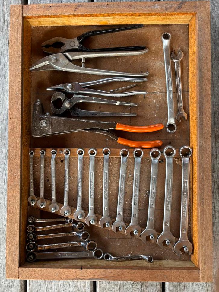 Gereedschap set: Tangen, Sleutels, Vijlen, Bahco klein., Doe-het-zelf en Verbouw, Gereedschap | Handgereedschap, Gebruikt, Ophalen