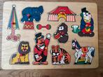Houten Puzzel Circus Thema, 2 tot 4 jaar, 10 tot 50 stukjes, Ophalen of Verzenden, Zo goed als nieuw