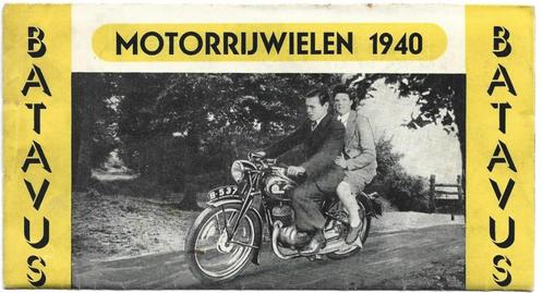 Batavus 1940 motorrijwielen folder motor (bt40), Motoren, Handleidingen en Instructieboekjes, Overige merken, Verzenden